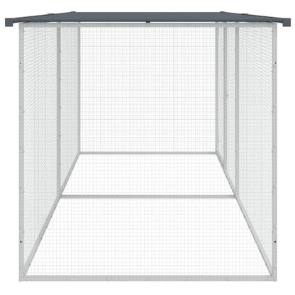 Vidaxl Gallinero Con Techo Acero Galvanizado Antracita 203x98x90 Cm_3