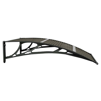 Marquesina Para Puerta De Policarbonato Negra, 100 X 75 Cm_4