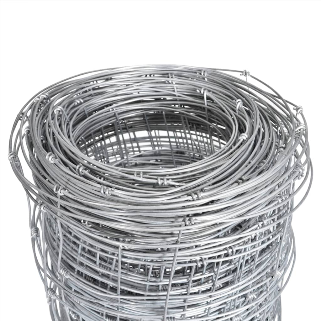 Valla De Jardín De Acero Galvanizado Plateado 50x1,6 M / Vetonek_4
