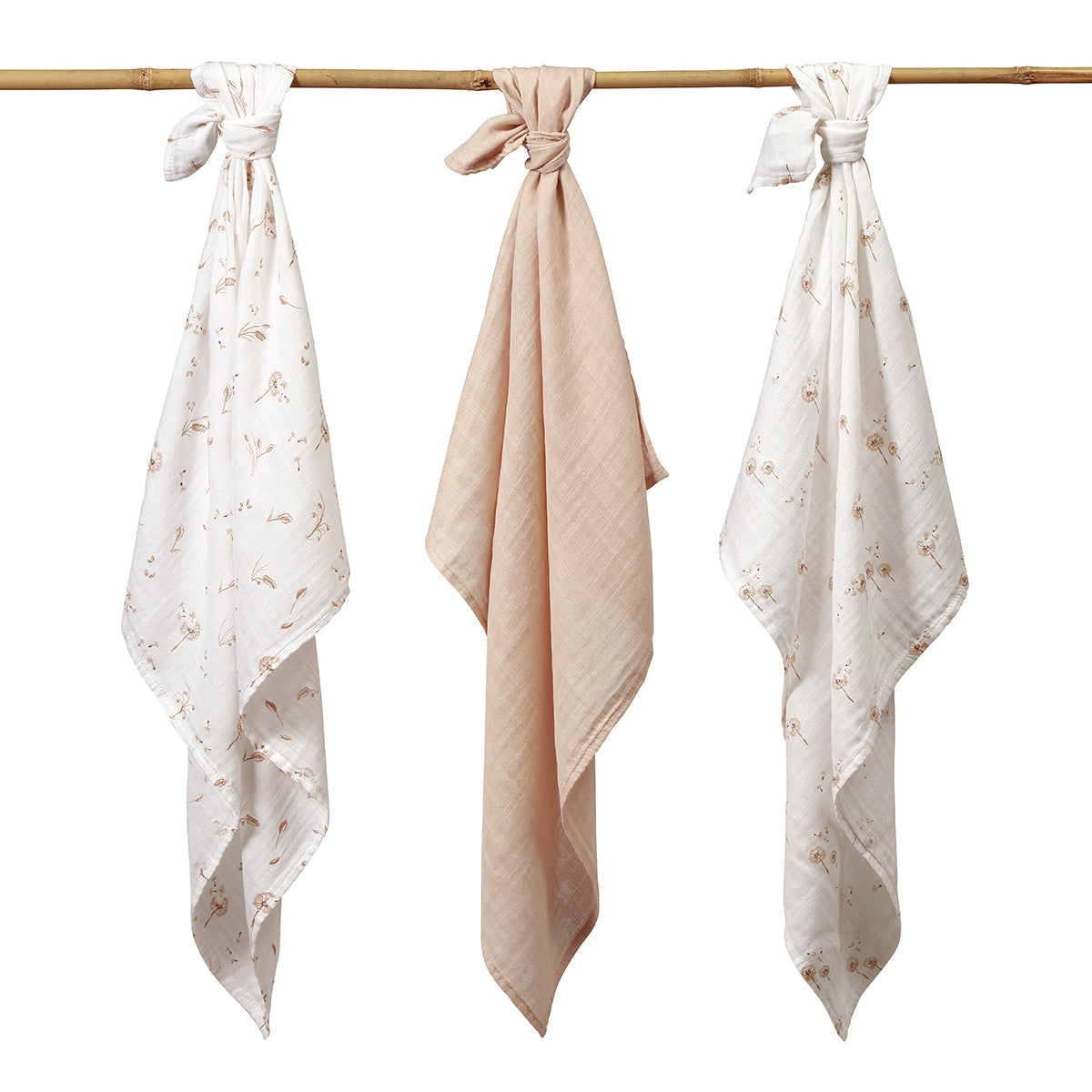 Pack 3 Muselinas Bambú Organico 70x70 Cm Beige_4