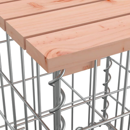 Vidaxl Banco Jardín Diseño Gaviones Madera Abeto Douglas 244x71x65,5cm_4