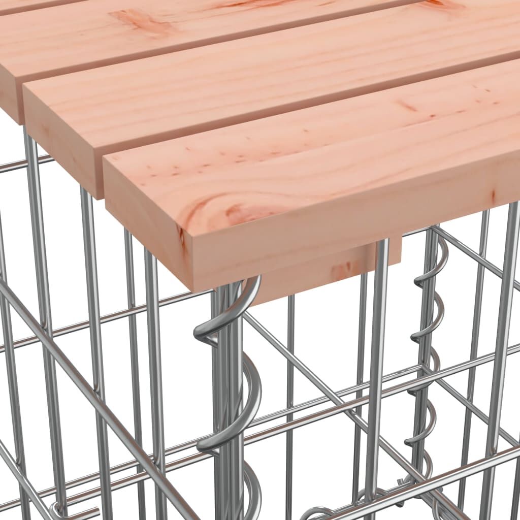 Vidaxl Banco Jardín Diseño Gaviones Madera Abeto Douglas 184x71x65,5cm_4