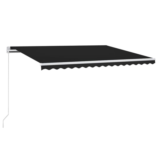 Toldo Manual Retráctil Con Led Gris Antracita 400x350 Cm_0