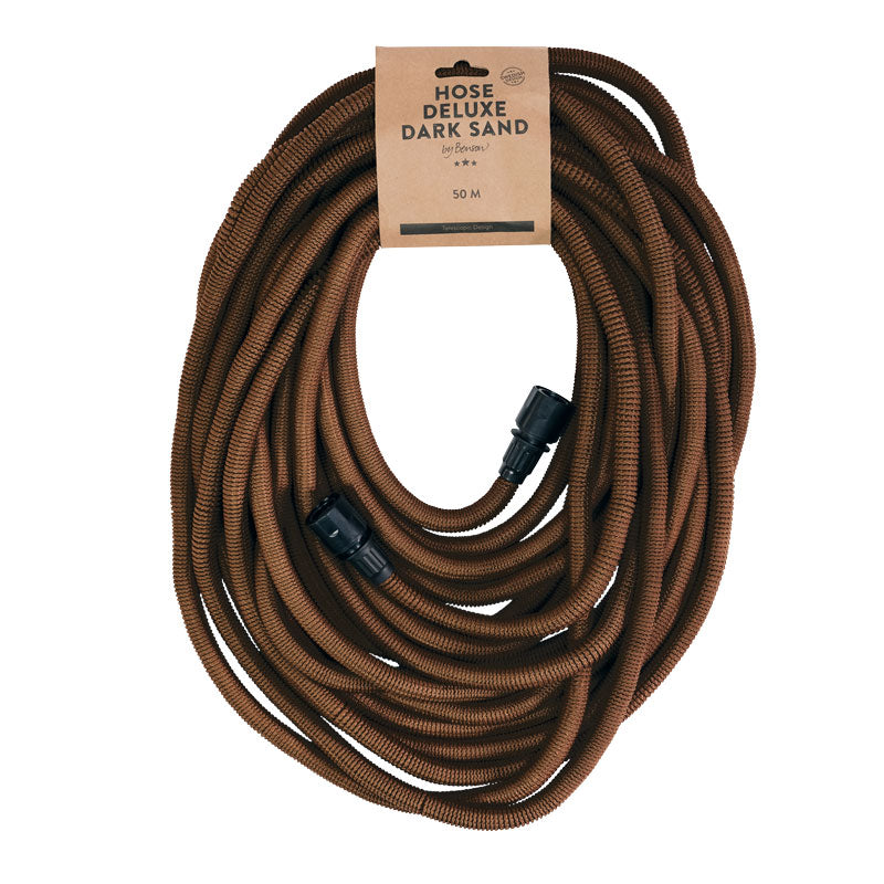 Manguera De Riego Deluxe - Dark Sand, 50 M, Tejido, Látex, Se Expande Con El Agua._0