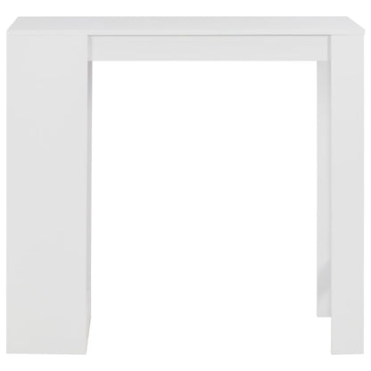 Mesa Alta De Cocina Con Estantería Blanco 110x50x103 Cm_0