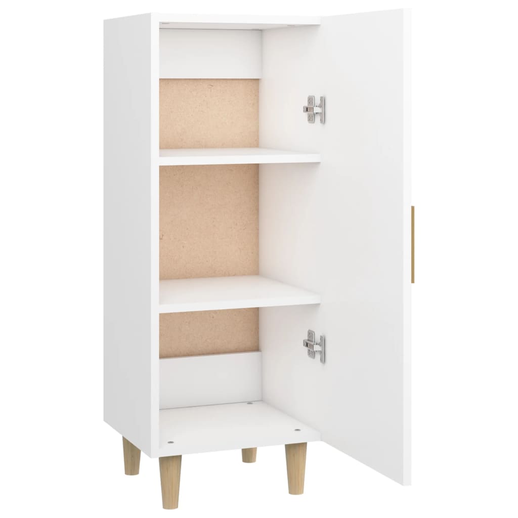 Aparador De Madera Contrachapada Blanco 34,5x34x90 Cm / Vetonek_4