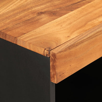 Armario Auxiliar Madera Maciza De Acacia 85x33x75 Cm_4