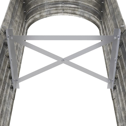 Jardinera Arriate Acero Galvanizado Plata 152x40x36 Cm_4