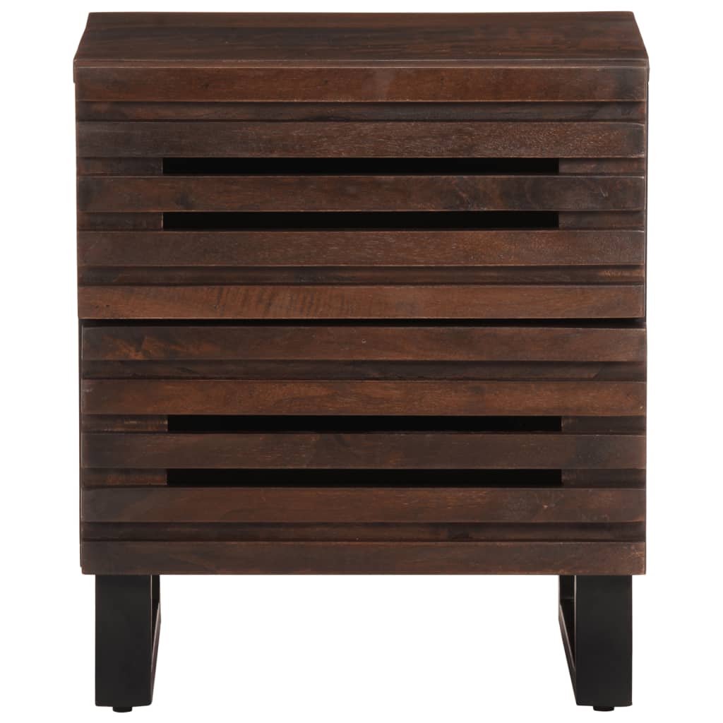 Mesitas De Noche 2 Uds Madera Maciza De Mango 40x34x46 Cm_2