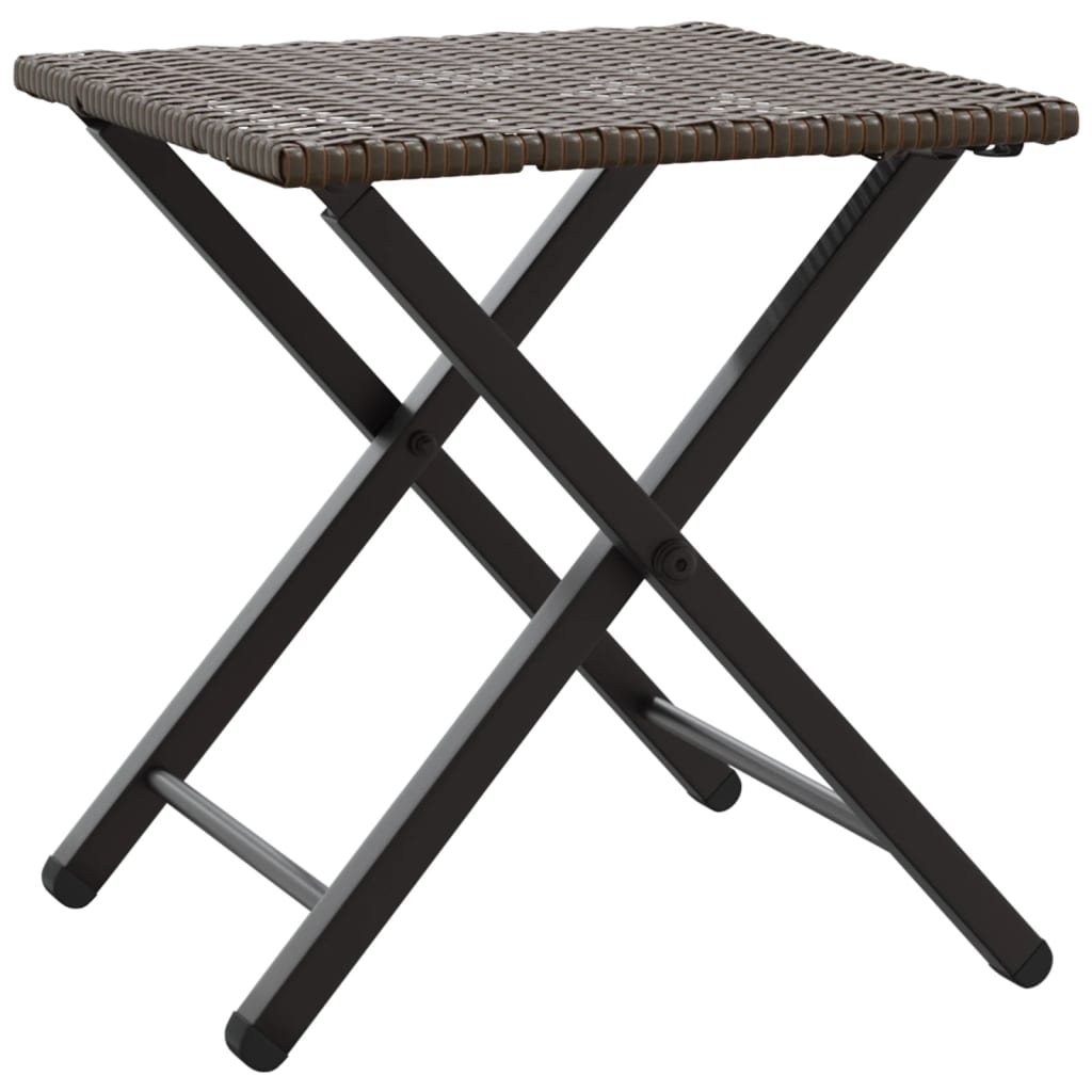 Juego De Comedor De Jardín Plegable 5 Piezas Ratán Pe Marrón / Vetonek_0