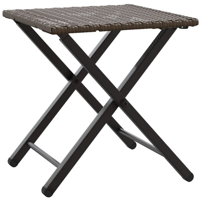 Juego De Comedor De Jardín Plegable 5 Piezas Ratán Pe Marrón / Vetonek_0