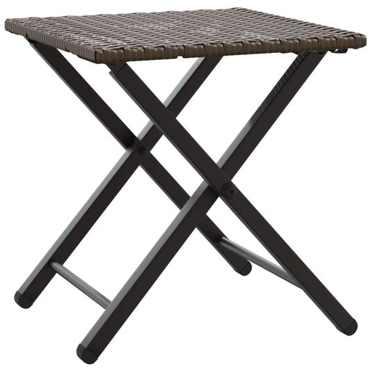 Juego De Comedor De Jardín Plegable 5 Piezas Ratán Pe Marrón / Vetonek_0