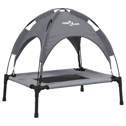 Vidaxl Cama Para Perros Con Dosel Antracita Tela Oxford Y Acero_0