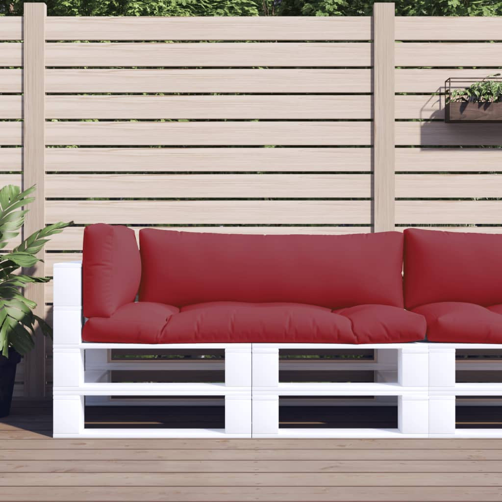 Vidaxl Cojines Para Palets 3 Unidades Tela Rojo_1