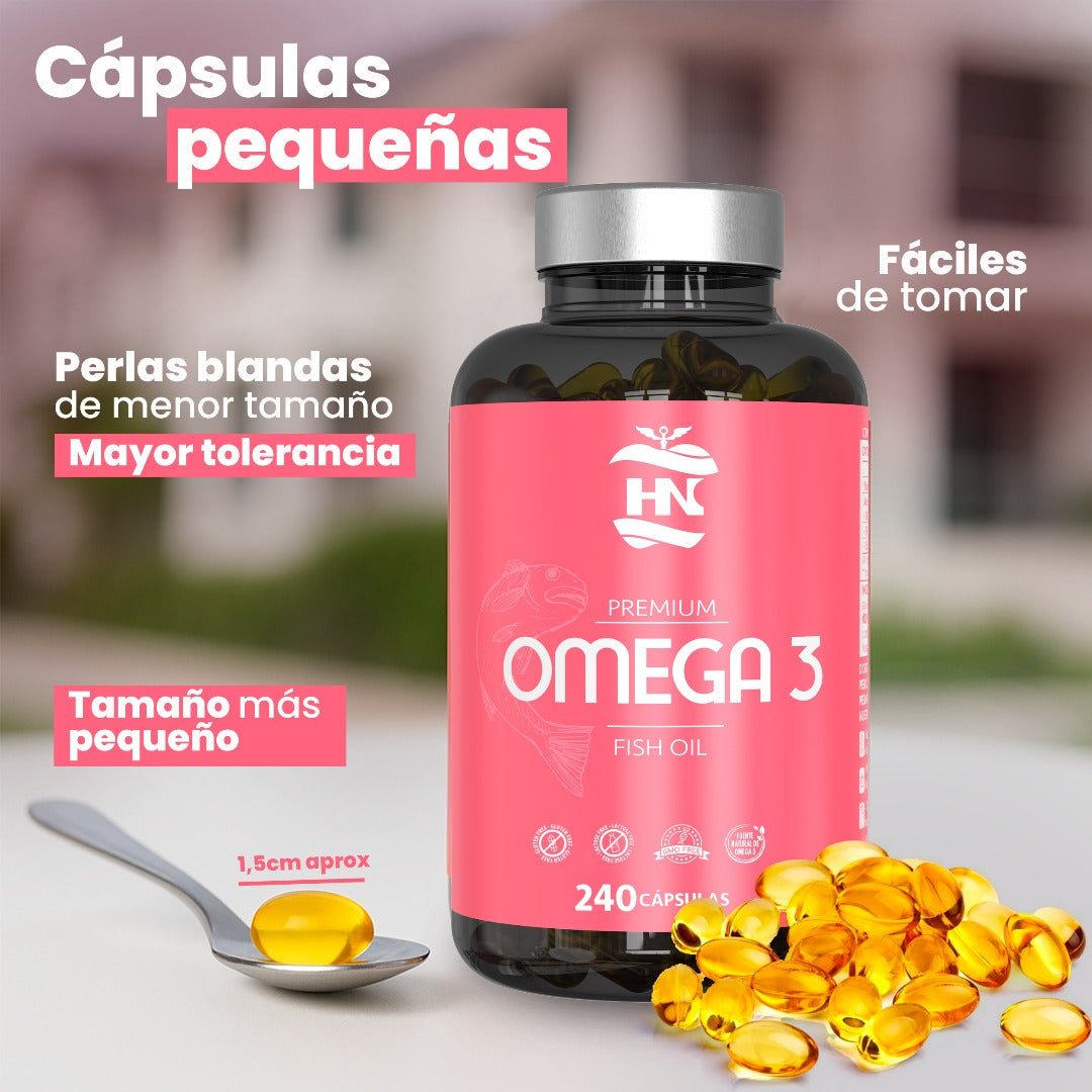 Omega 3 Capsulas 1000mg - 240 Perlas Blandas Enriquecido Con Vitamina E - Omega-3 Con 350mg Epa - 250mg Dha (4 Meses)_4