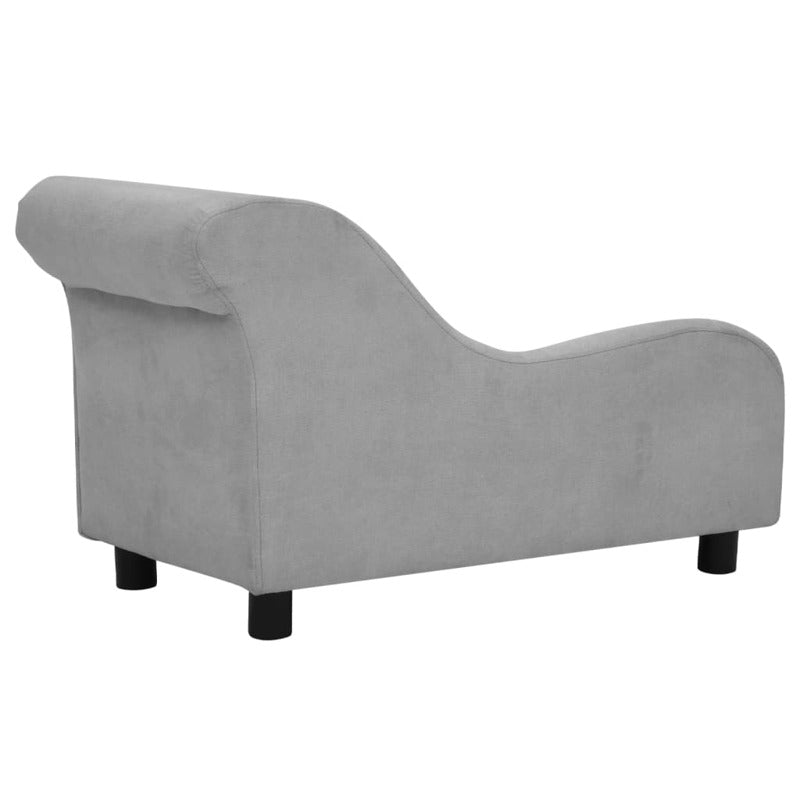 Vidaxl Sofá Para Perros Con Almohada Gris Felpa 83x44x44 Cm_5