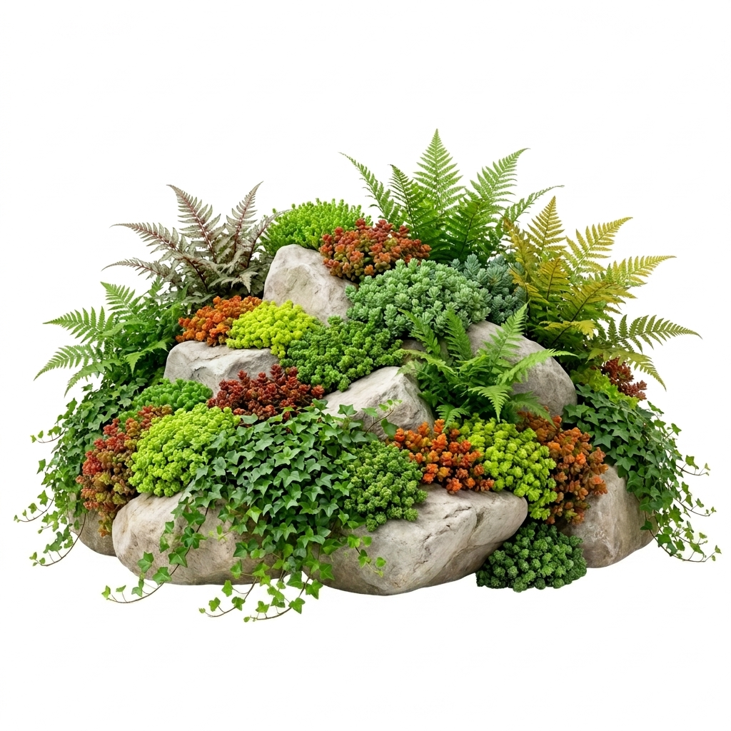 Plantas Borde Estanque 2-3m2 - Sedum - Helecho Exterior - Hedera - 36 Plantas_0
