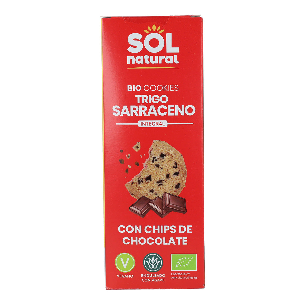 Galletas cookies de trigo sarraceno y chocolate bio Sol Natural 170 g