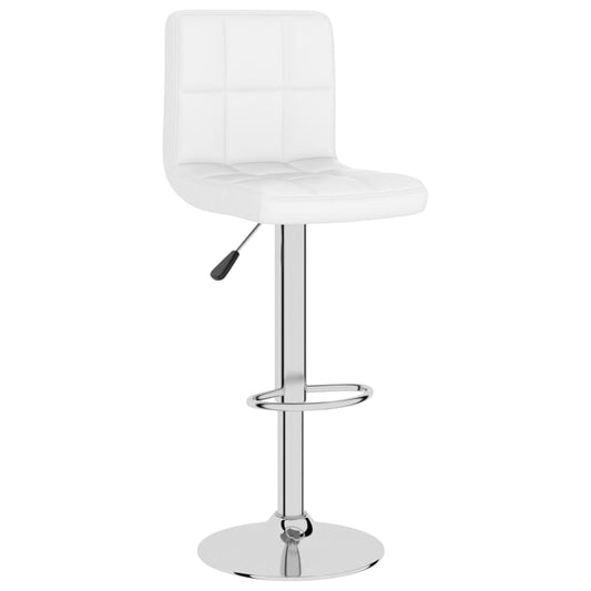 Taburete De Cocina Cuero Sintético Blanco_0