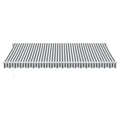 Toldo Retráctil Manual Gris Antracita Y Blanco 450x350 Cm_2