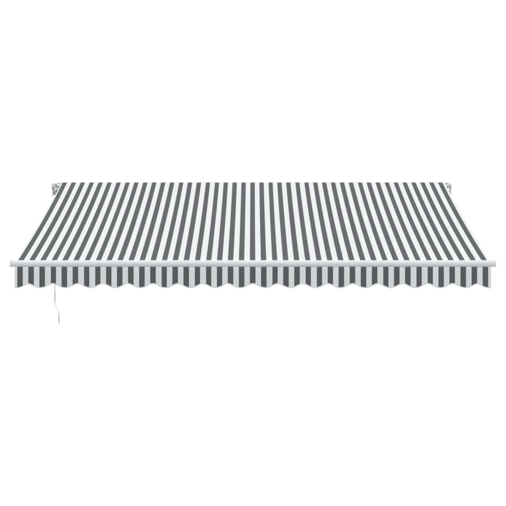 Toldo Retráctil Manual Luz Led Antracita Y Blanco 450x350 Cm_3