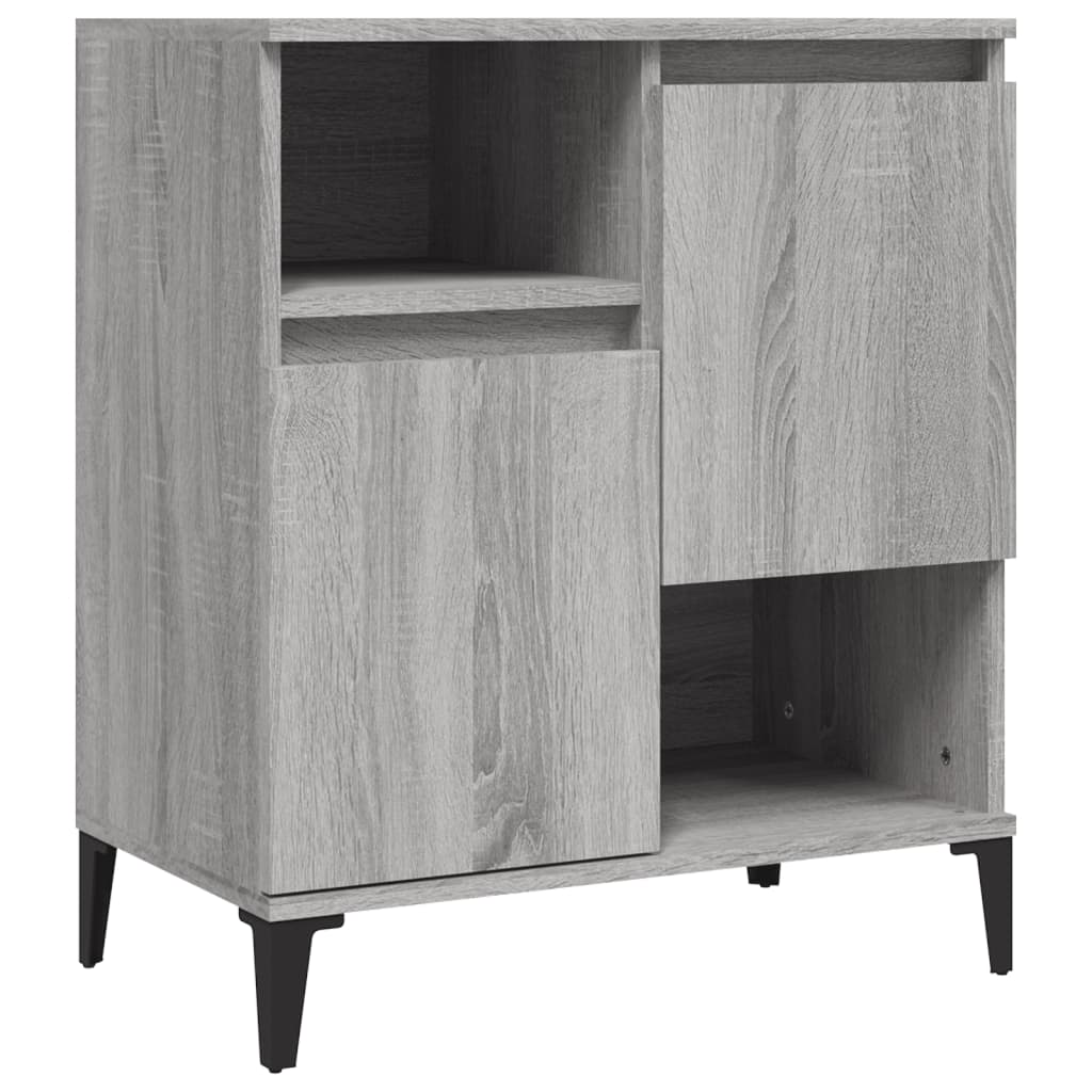 Aparadores 2 Uds Madera Contrachapada Gris Sonoma 60x35x70 Cm_3