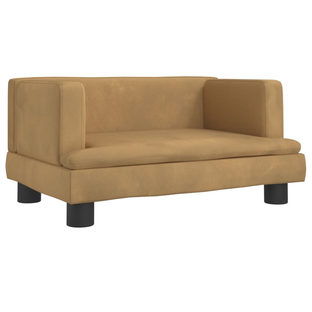 Cama Para Perros De Terciopelo Marrón 60x40x30 Cm / Vetonek_1