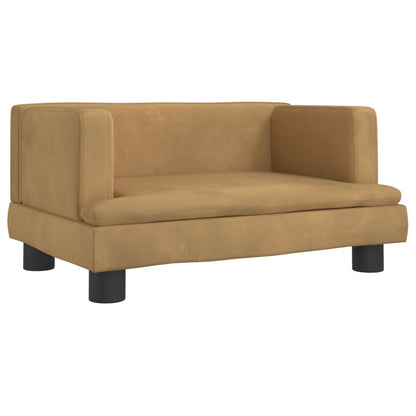 Cama Para Perros De Terciopelo Marrón 60x40x30 Cm / Vetonek_1
