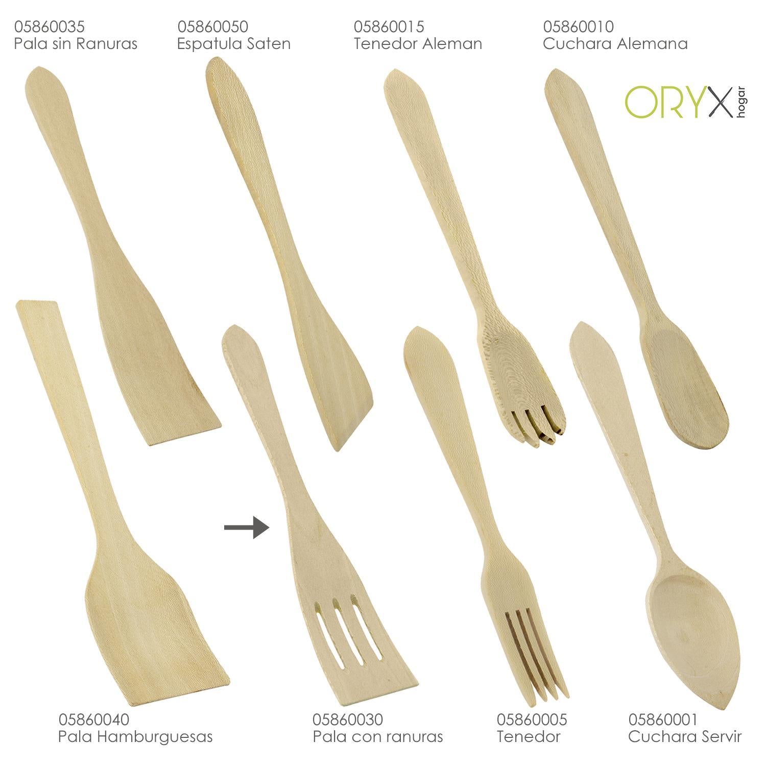 Pala Cocina Madera Con Ranuras Oryx 30 Cm.