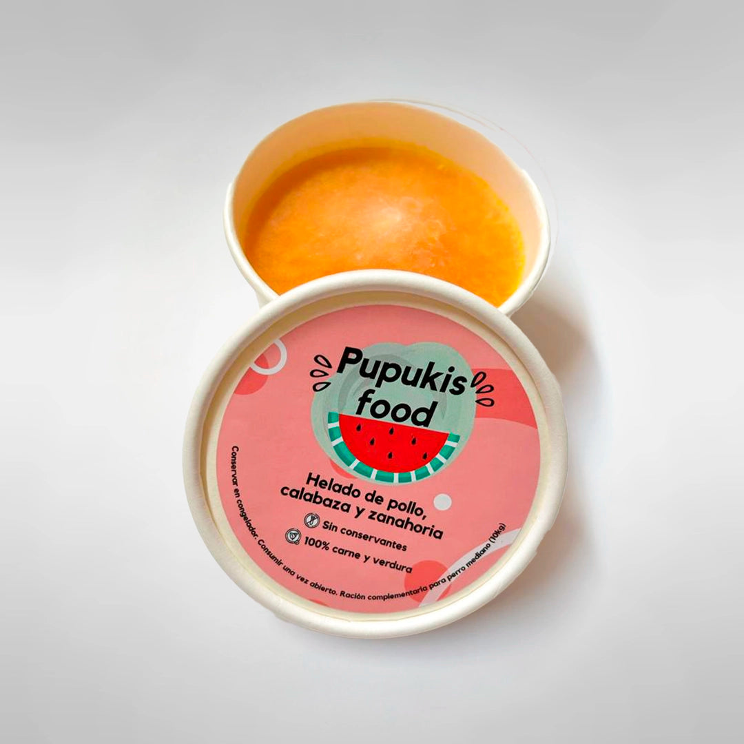 Helado De Pollo Con Calabaza Y Zanahoria - 100% Natural_0