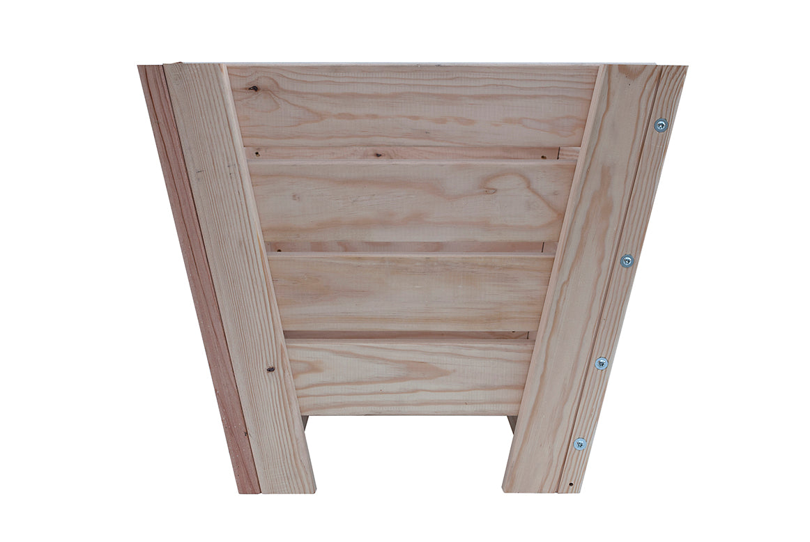 Macetero Abril Abierto De Madera Natural De 60 X 60 X 52 Cm 10° 90l + Bolsa Geotextil, Ideal Para Interior.._2