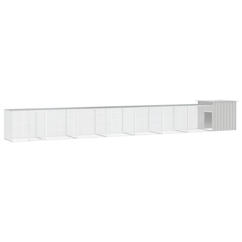 Vidaxl Gallinero De Acero Galvanizado Gris 800x91x100 Cm_0