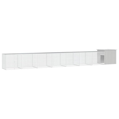 Vidaxl Gallinero De Acero Galvanizado Gris 800x91x100 Cm_0