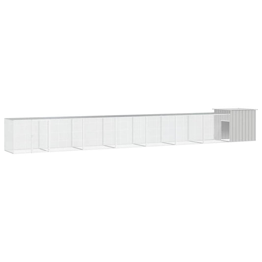 Vidaxl Gallinero De Acero Galvanizado Gris 800x91x100 Cm_0