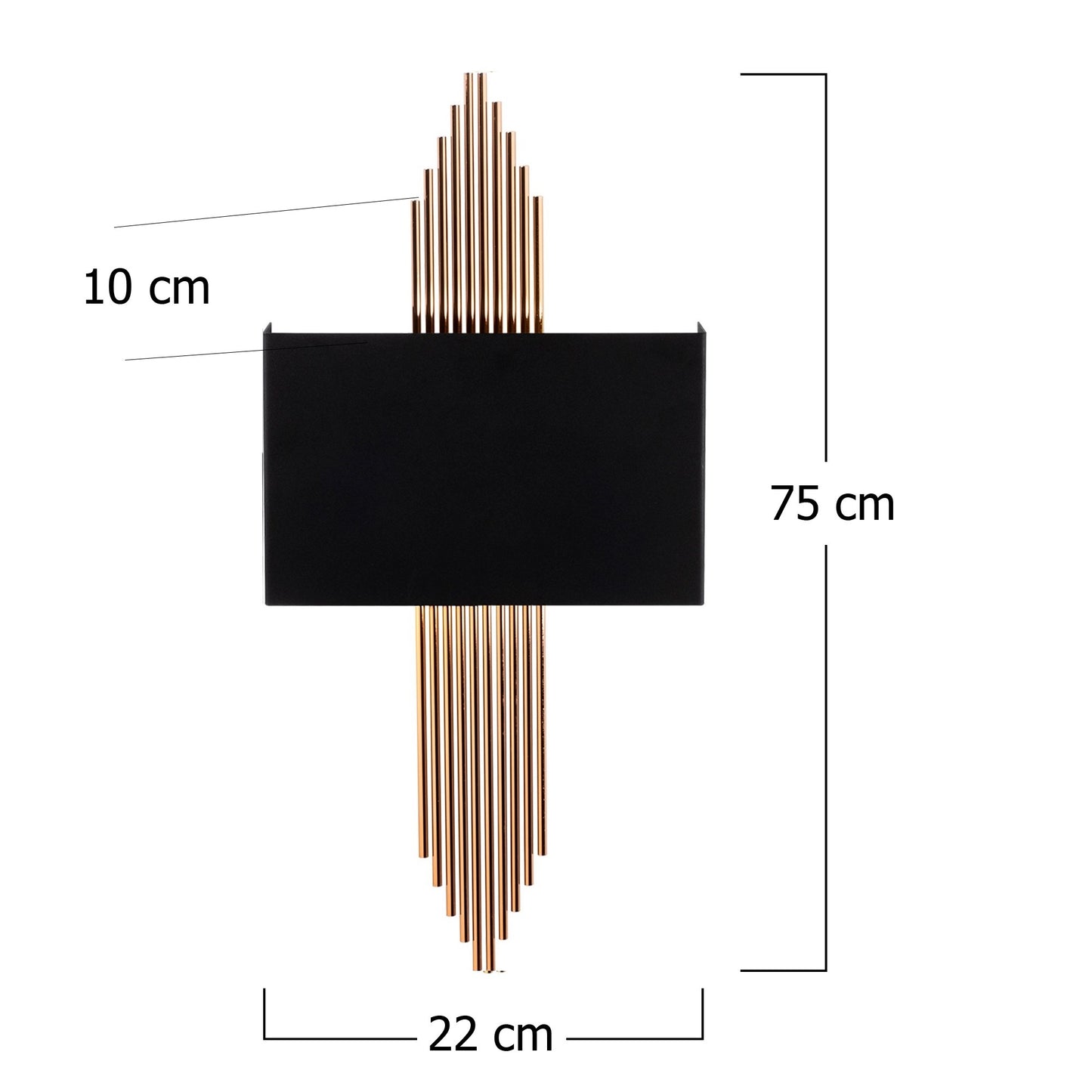 Aplique De Pared Recto, Metal , Negro

cobre, 75x10x22, Casquillo E 27 Max 40 W_1