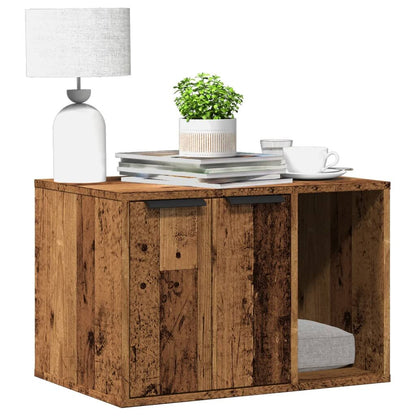 Vidaxl Mueble Arenero Para Gatos Madera Envejecida 60x40x40 Cm_1