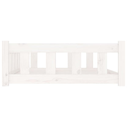 Vidaxl Cama Para Perros Madera Maciza De Pino Blanco 105,5x75,5x28 Cm_4