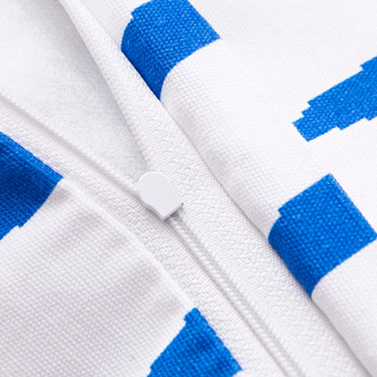 Cojin 40x40cm Relleno 300gr Poliester 100% Algodon Canvas 300gsm Zanahoria Azul Benetton