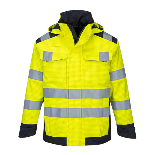 Chaqueta Modaflame Rain Multi Norm Arc - Protección Avanzada / Xxl / Amarillo-marino_0