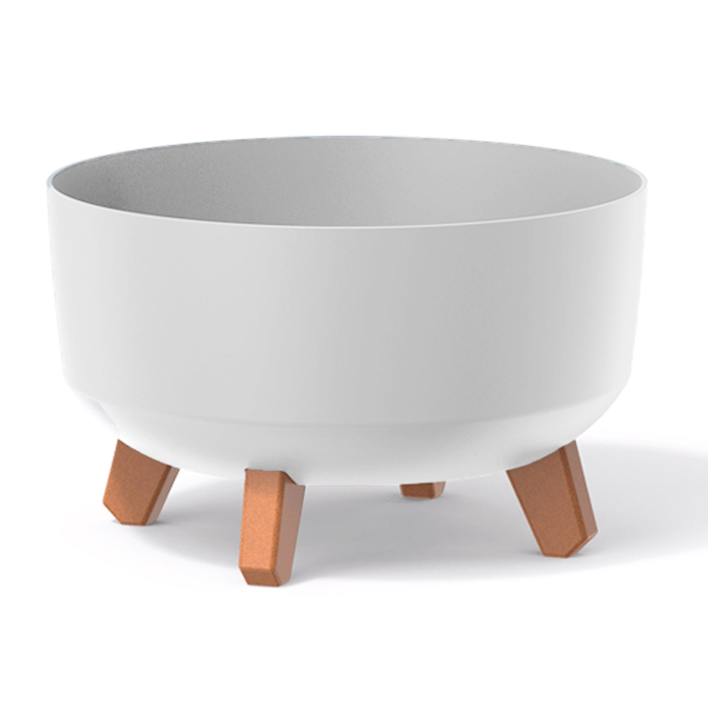 Macetero Color Blanco,sin Depósito , Colección Gracia De 28,5 X 28,5 X 17,7 Cm, Capacidad De 6,8 L._0