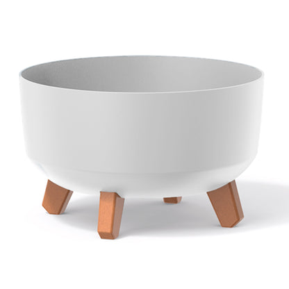 Macetero Color Blanco,sin Depósito , Colección Gracia De 28,5 X 28,5 X 17,7 Cm, Capacidad De 6,8 L._0