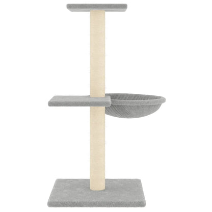 Rascador Para Gatos Con Postes De Sisal Gris Claro 72 Cm_3