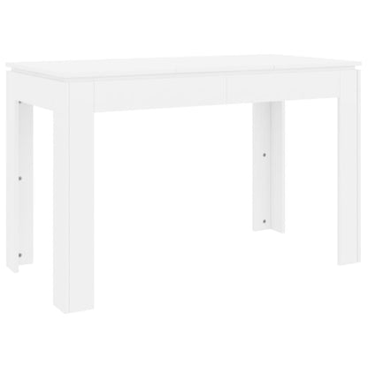 Mesa De Comedor De Madera Contrachapada Blanco 120x60x76 Cm_0