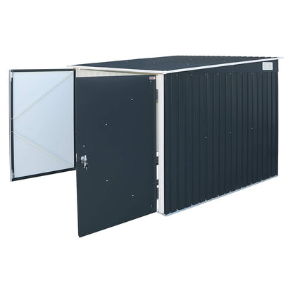 Metal Bicycle Storage Unit 203x202x162.5 Cm Anthracite Grey_4
