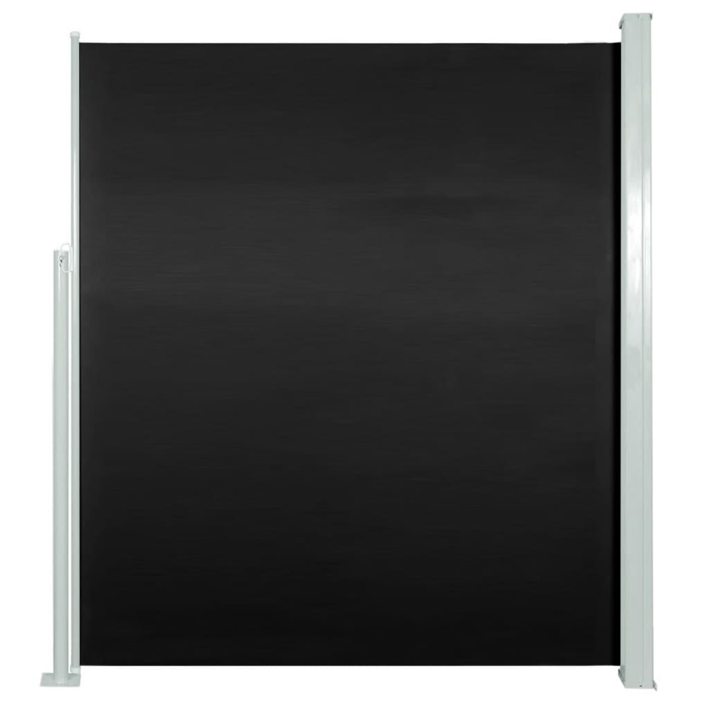 Vidaxl Toldo Lateral Retráctil De Jardín Negro160x300 Cm_0