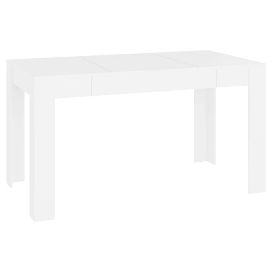 Mesa De Comedor De Madera Contrachapada Blanco 140x74,5x76 Cm_0