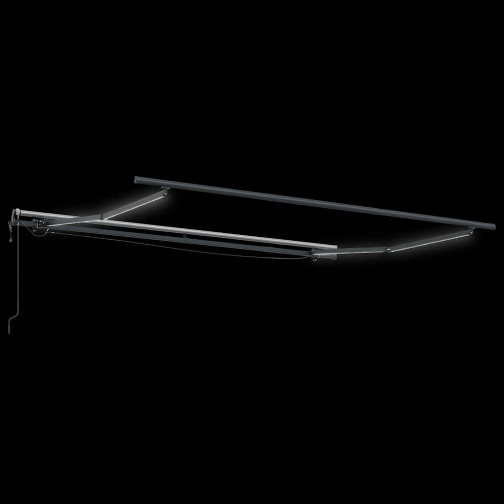 Toldo Retráctil Automático Con Luces Led Marrón 300x250 Cm_5