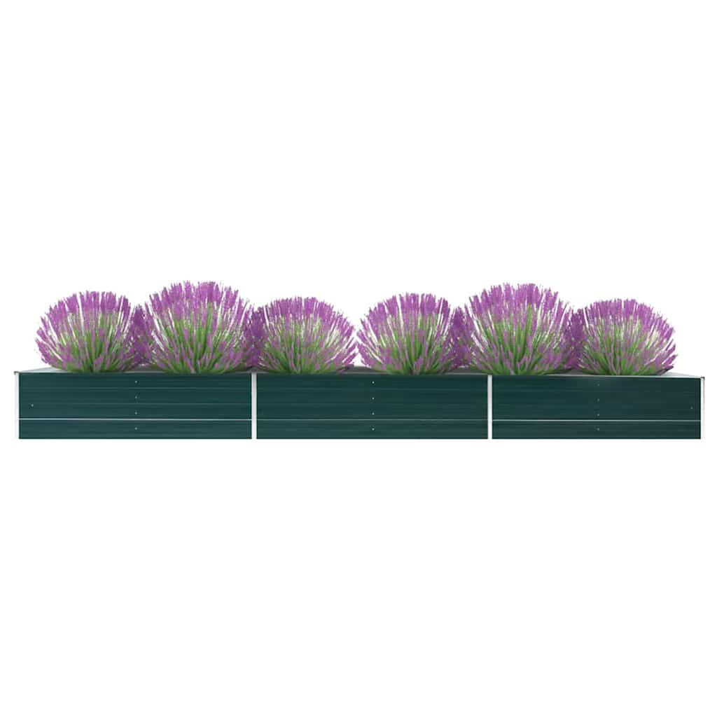 Arriate De Jardín De Acero Galvanizado Verde 480x80x45 Cm_1