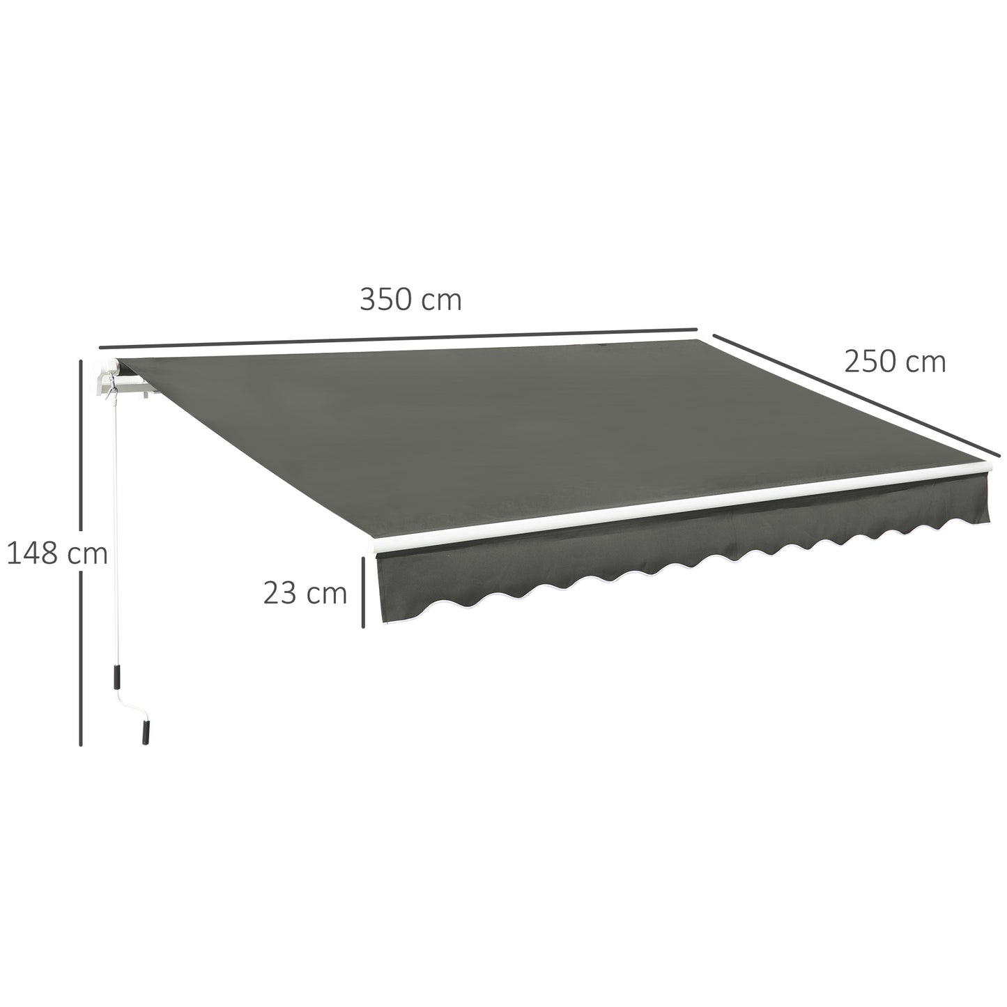 Outsunny Toldo Manual Retráctil 350x250 Cm_2