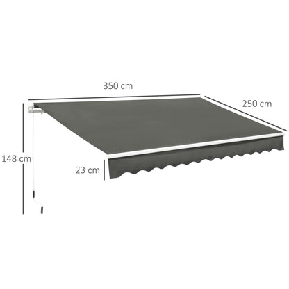 Outsunny Toldo Manual Retráctil 350x250 Cm_2